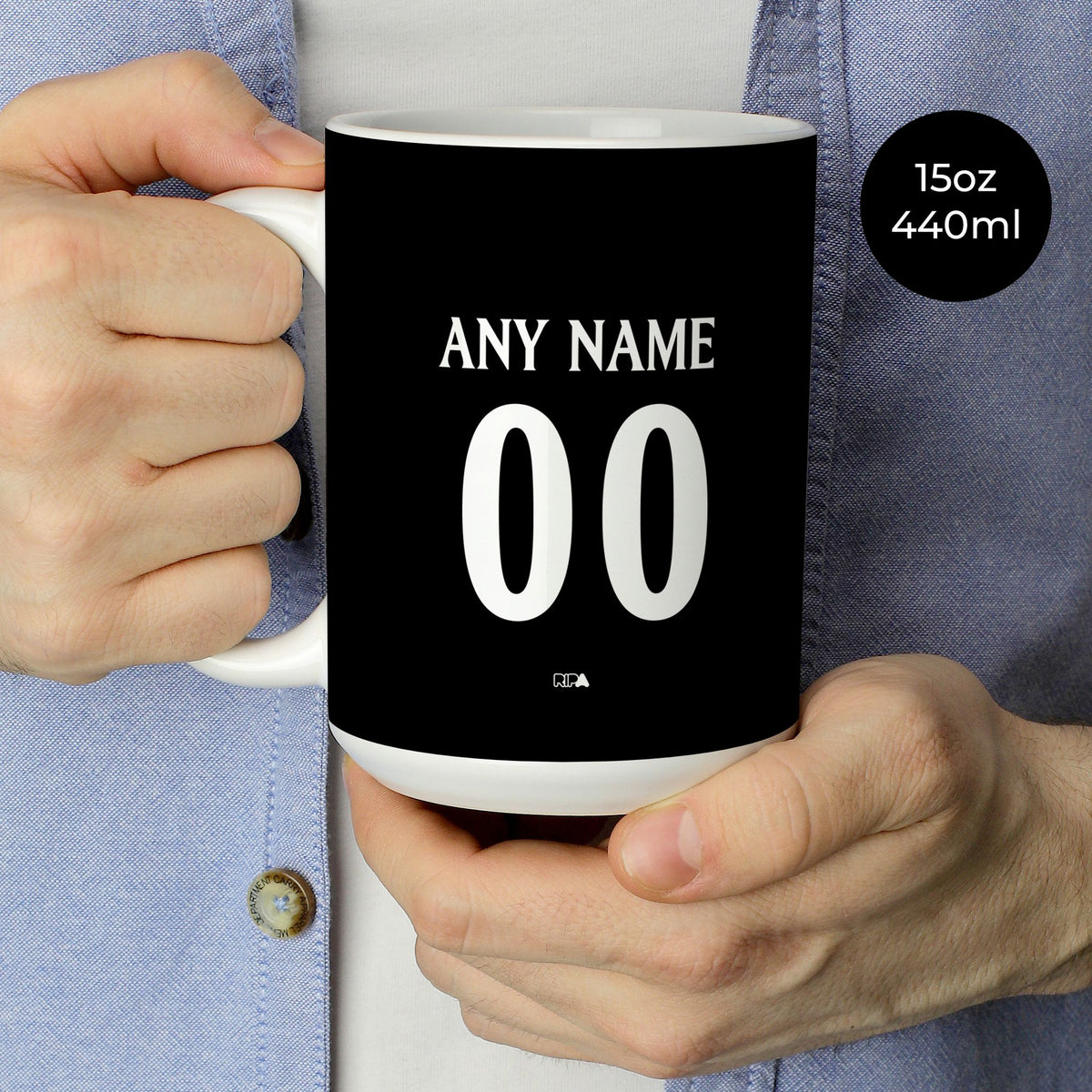Mug with the Chelsea 2025-26 Goalkeeper football shirt design by RIPA Football