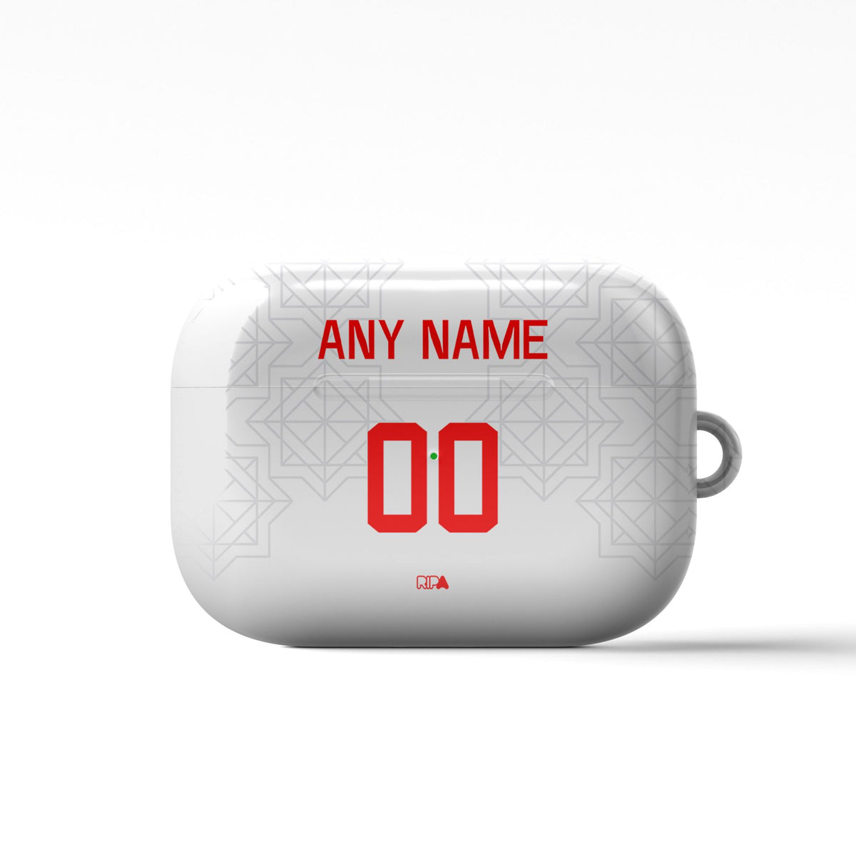 AirPods case with the Chivas Guadalajara 2022-23 Away football shirt design by RIPA Football