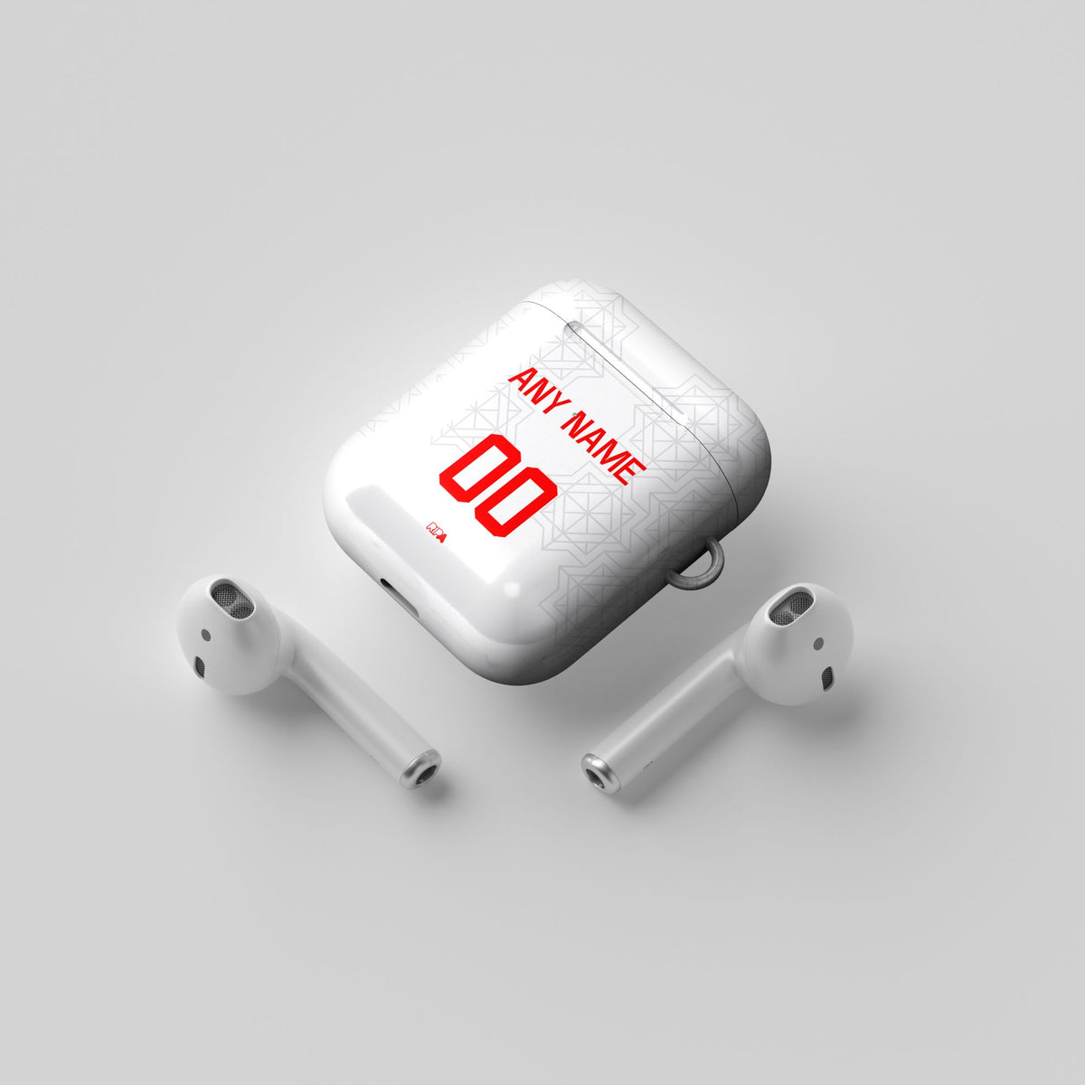 AirPods case with the Chivas Guadalajara 2022-23 Away football shirt design by RIPA Football