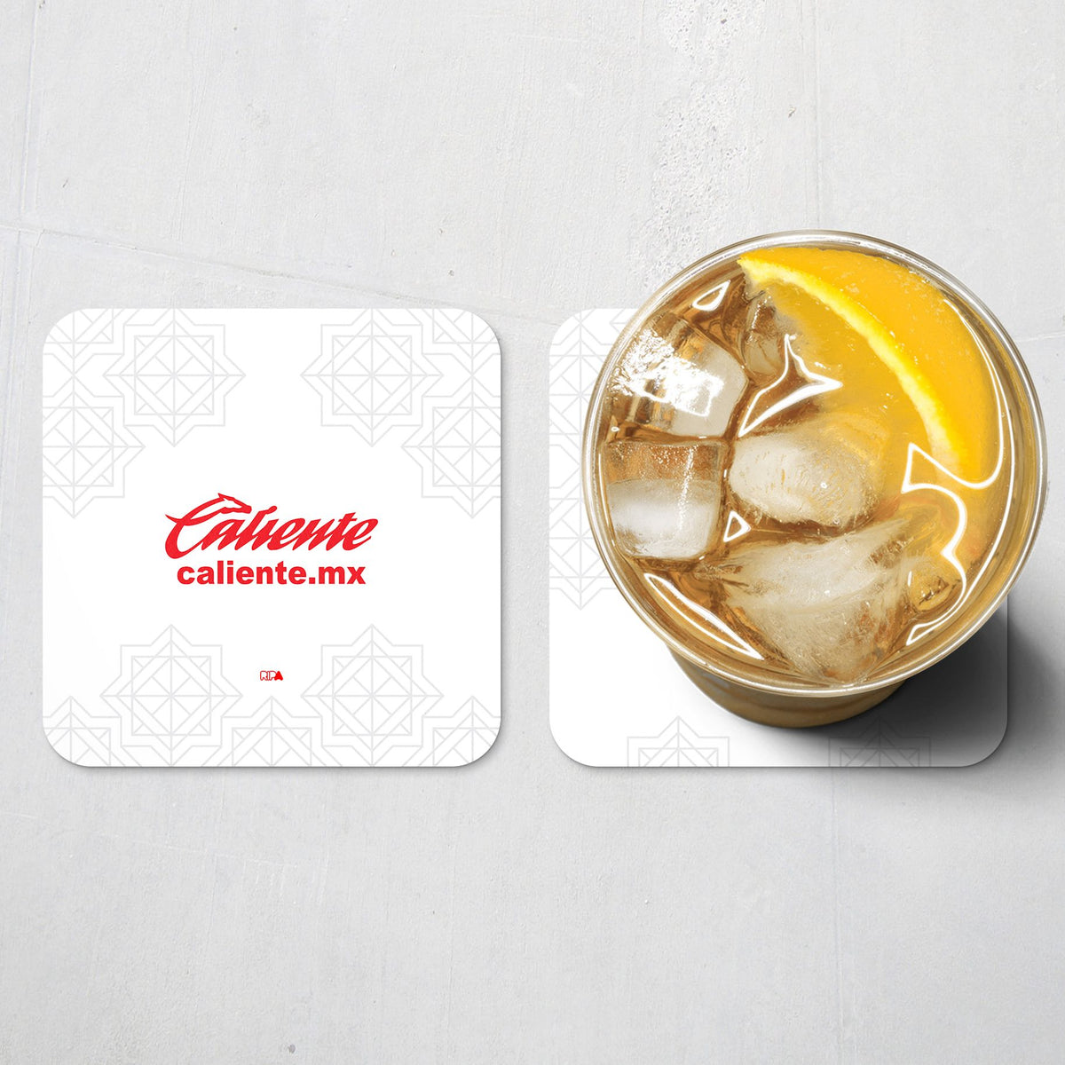 Coaster with the Chivas Guadalajara 2022-23 Away football shirt design by RIPA Football