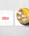 Coaster with the Chivas Guadalajara 2022-23 Away football shirt design by RIPA Football