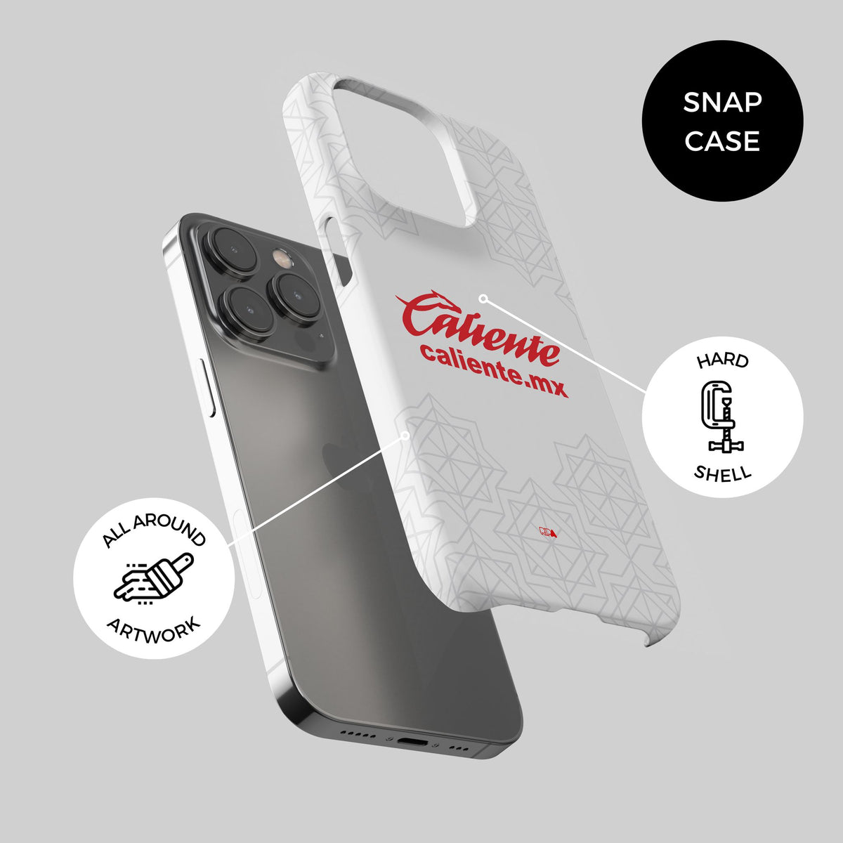 Phone case with the Chivas Guadalajara 2022-23 Away football shirt design by RIPA Football