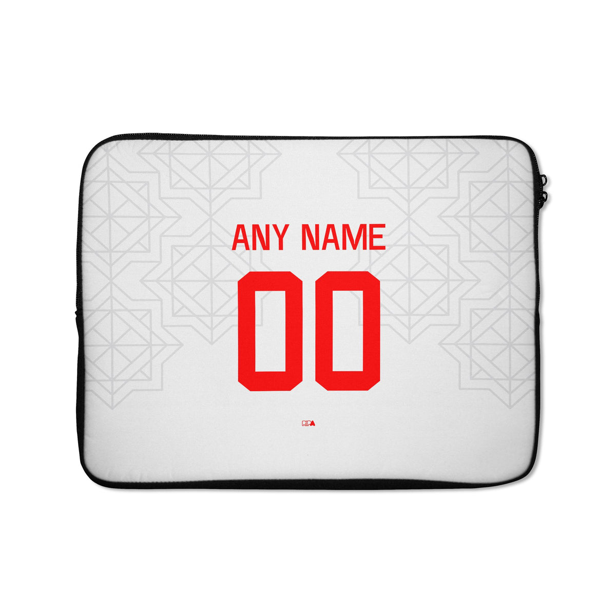 Laptop sleeve with the Chivas Guadalajara 2022-23 Away football shirt design by RIPA Football