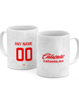 Mug with the Chivas Guadalajara 2022-23 Away football shirt design by RIPA Football