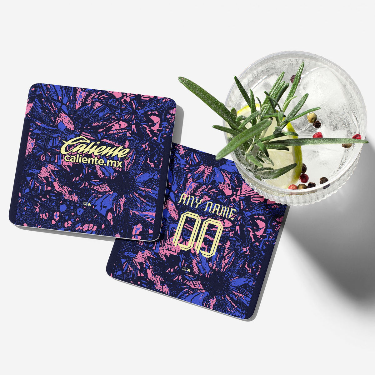 Coaster with the Club América 2024-25 Alternate football shirt design by RIPA Football