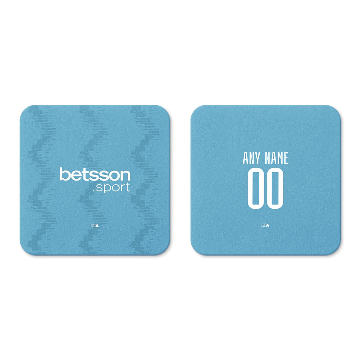 Coaster with the Club Brugge 2025-26 Third football shirt design by RIPA Football