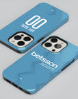 Phone case with the Club Brugge 2025-26 Third football shirt design by RIPA Football