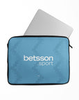 Laptop sleeve with the Club Brugge 2025-26 Third football shirt design by RIPA Football