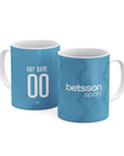 Mug with the Club Brugge 2025-26 Third football shirt design by RIPA Football