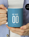 Mug with the Club Brugge 2025-26 Third football shirt design by RIPA Football