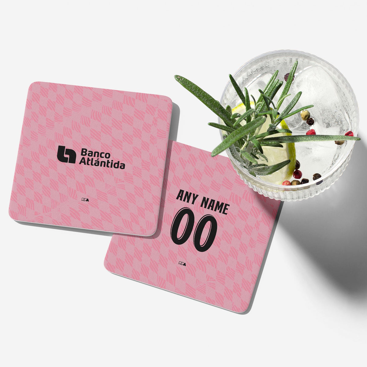 Coaster with the Olimpia 2025-26 Goalkeeper football shirt design by RIPA Football