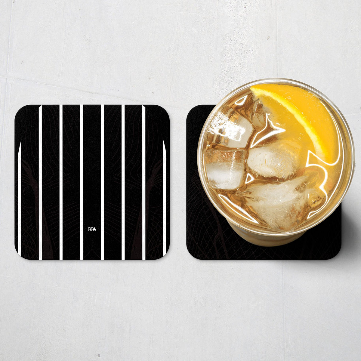 Coaster with the Corinthians 2023-24 Away football shirt design by RIPA Football
