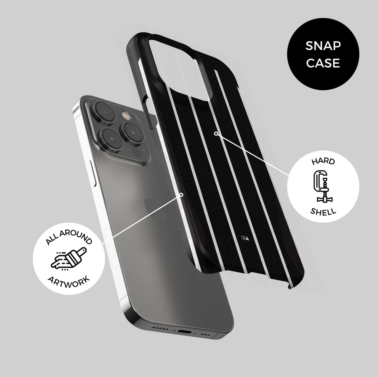 Phone case with the Corinthians 2023-24 Away football shirt design by RIPA Football