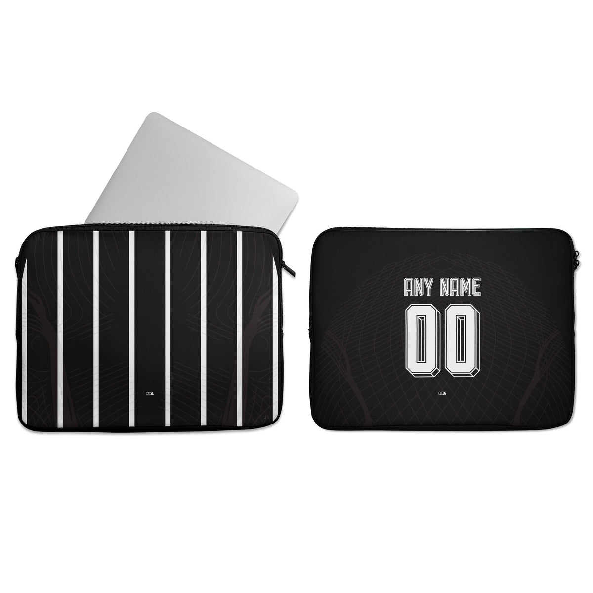Laptop sleeve with the Corinthians 2023-24 Away football shirt design by RIPA Football