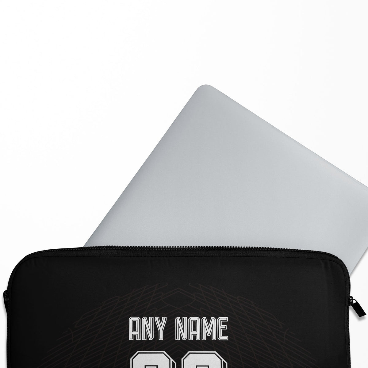 Laptop sleeve with the Corinthians 2023-24 Away football shirt design by RIPA Football