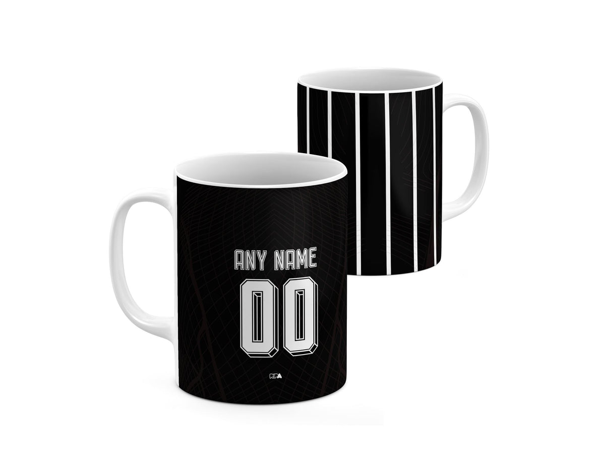 Mug with the Corinthians 2023-24 Away football shirt design by RIPA Football