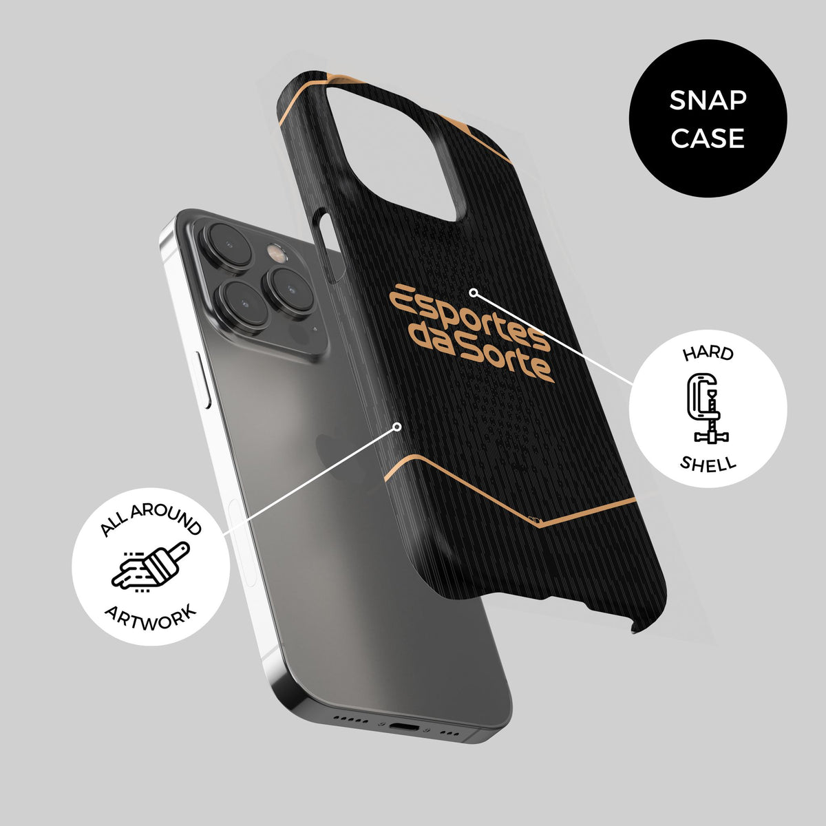 Phone case with the Corinthians 2025-26 Third football shirt design by RIPA Football
