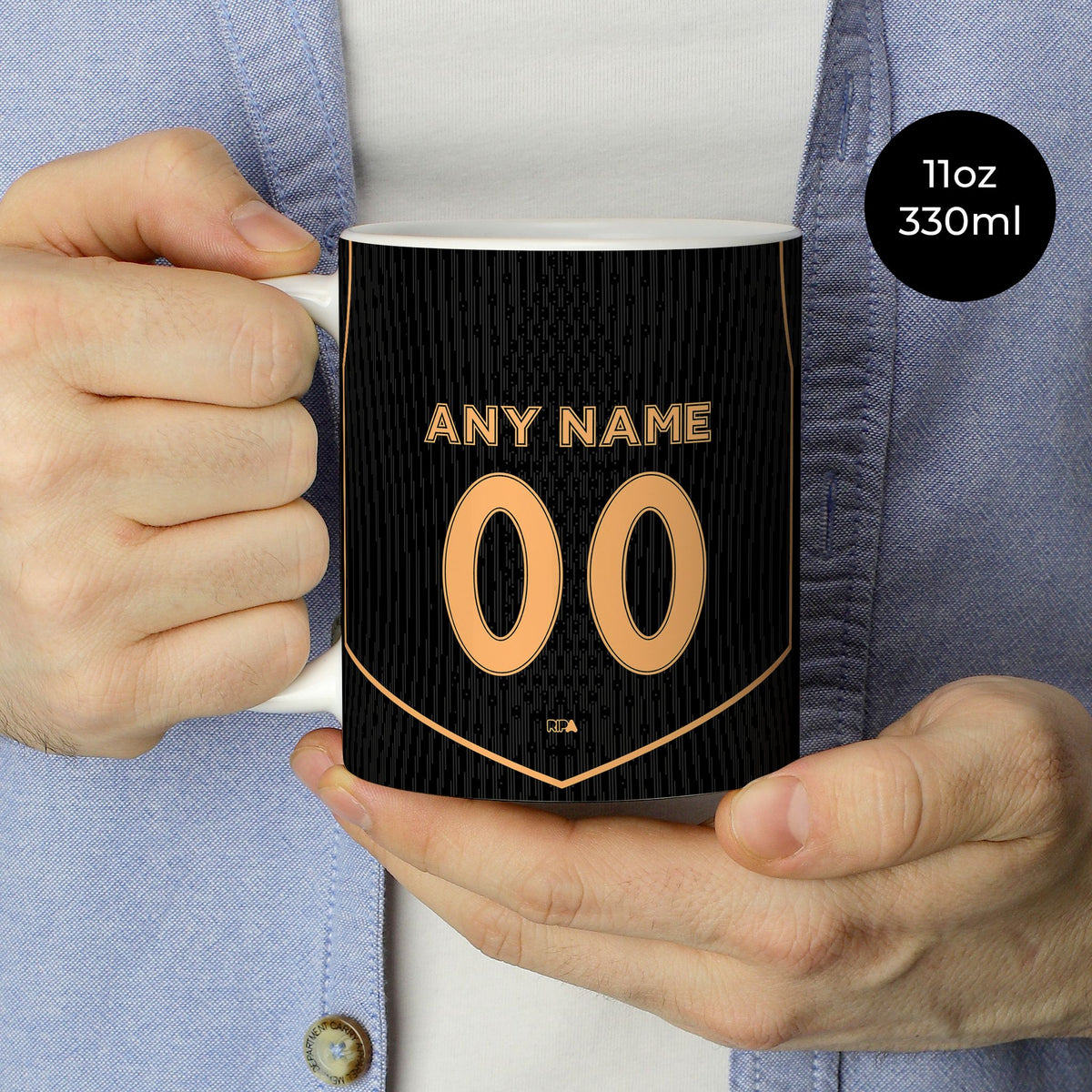 Mug with the Corinthians 2025-26 Third football shirt design by RIPA Football