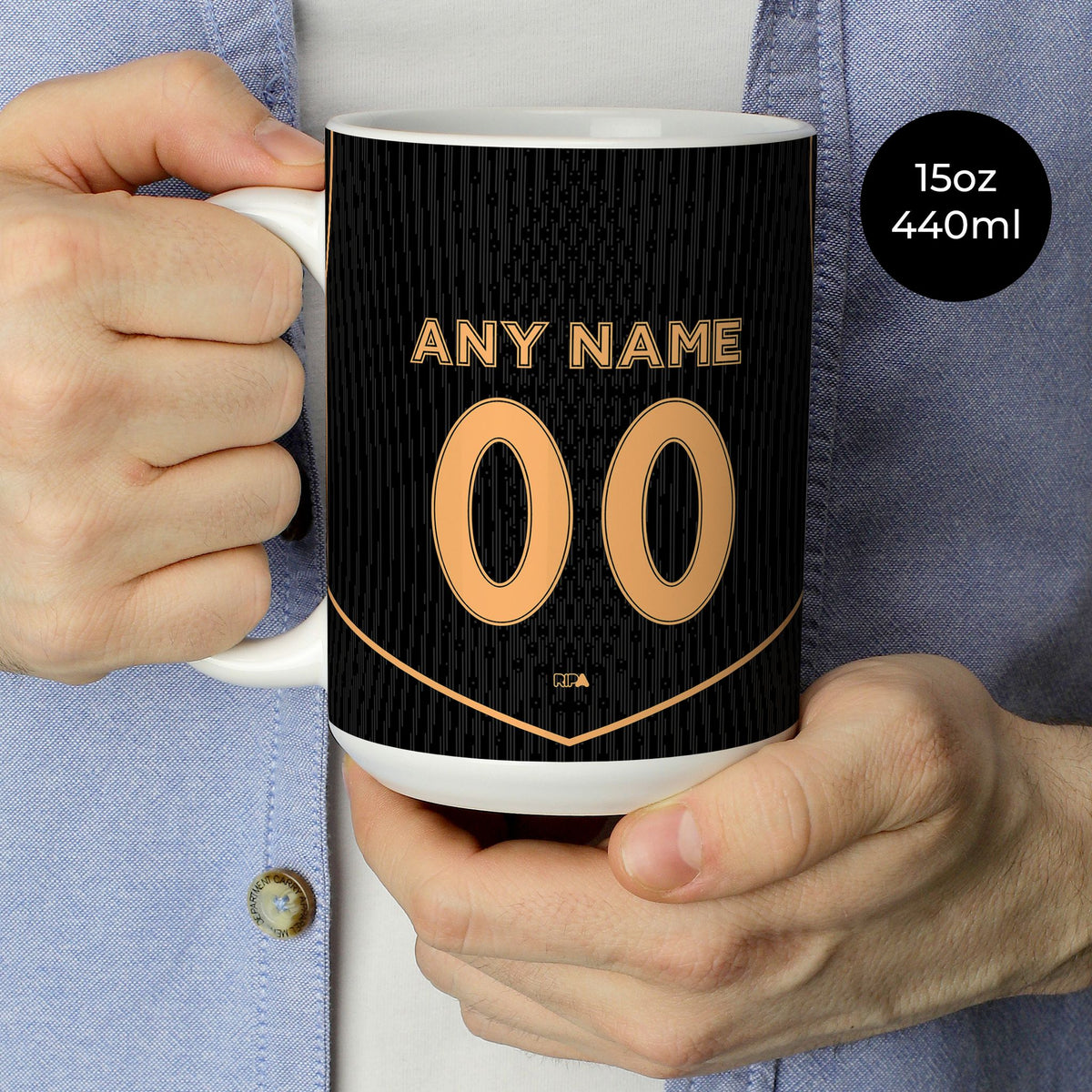 Mug with the Corinthians 2025-26 Third football shirt design by RIPA Football