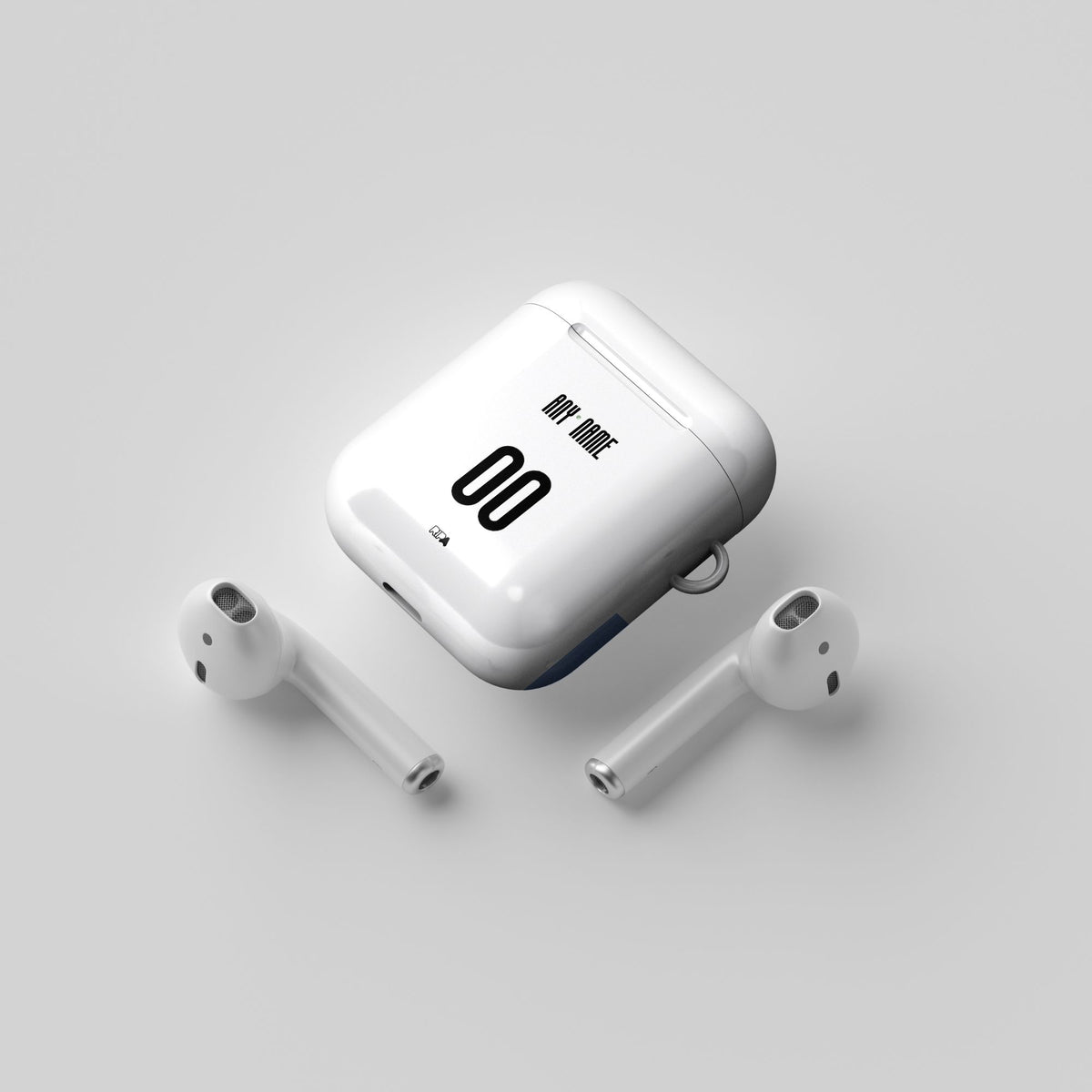 AirPods case with the Cruz Azul 2022-23 Away football shirt design by RIPA Football