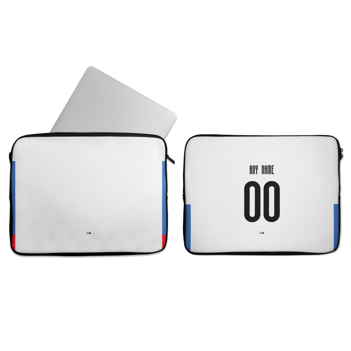 Laptop sleeve with the Cruz Azul 2022-23 Away football shirt design by RIPA Football
