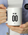 Mug with the Cruz Azul 2022-23 Away football shirt design by RIPA Football