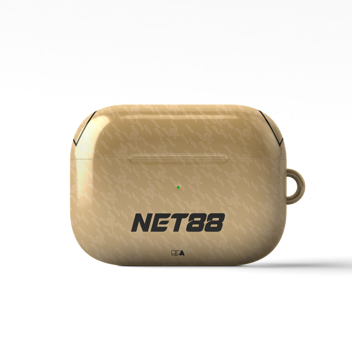 AirPods case with the Crystal Palace 2025-26 Away football shirt design by RIPA Football