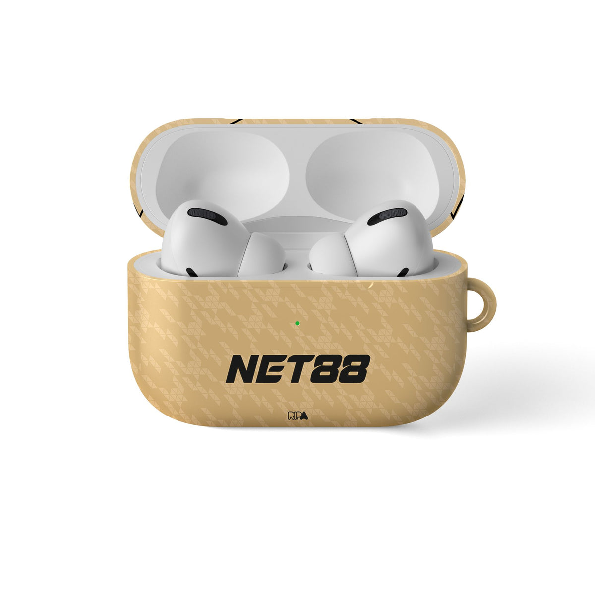 AirPods case with the Crystal Palace 2025-26 Away football shirt design by RIPA Football