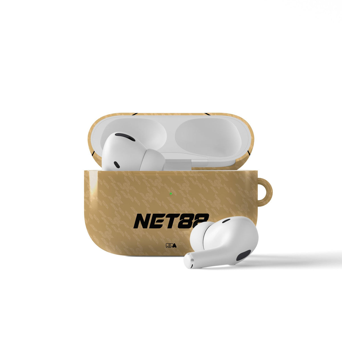 AirPods case with the Crystal Palace 2025-26 Away football shirt design by RIPA Football