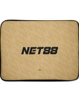 Laptop sleeve with the Crystal Palace 2025-26 Away football shirt design by RIPA Football