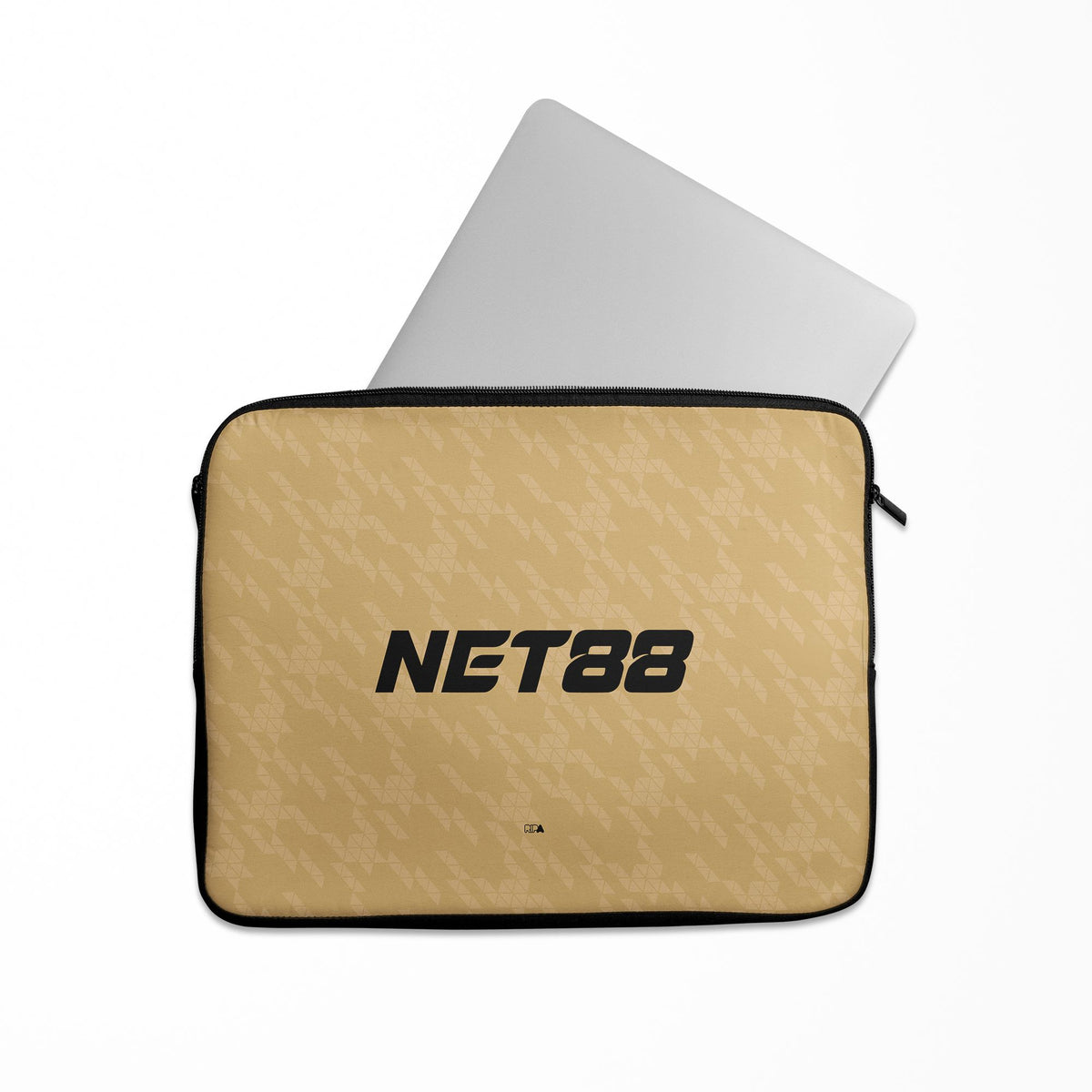 Laptop sleeve with the Crystal Palace 2025-26 Away football shirt design by RIPA Football