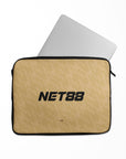 Laptop sleeve with the Crystal Palace 2025-26 Away football shirt design by RIPA Football