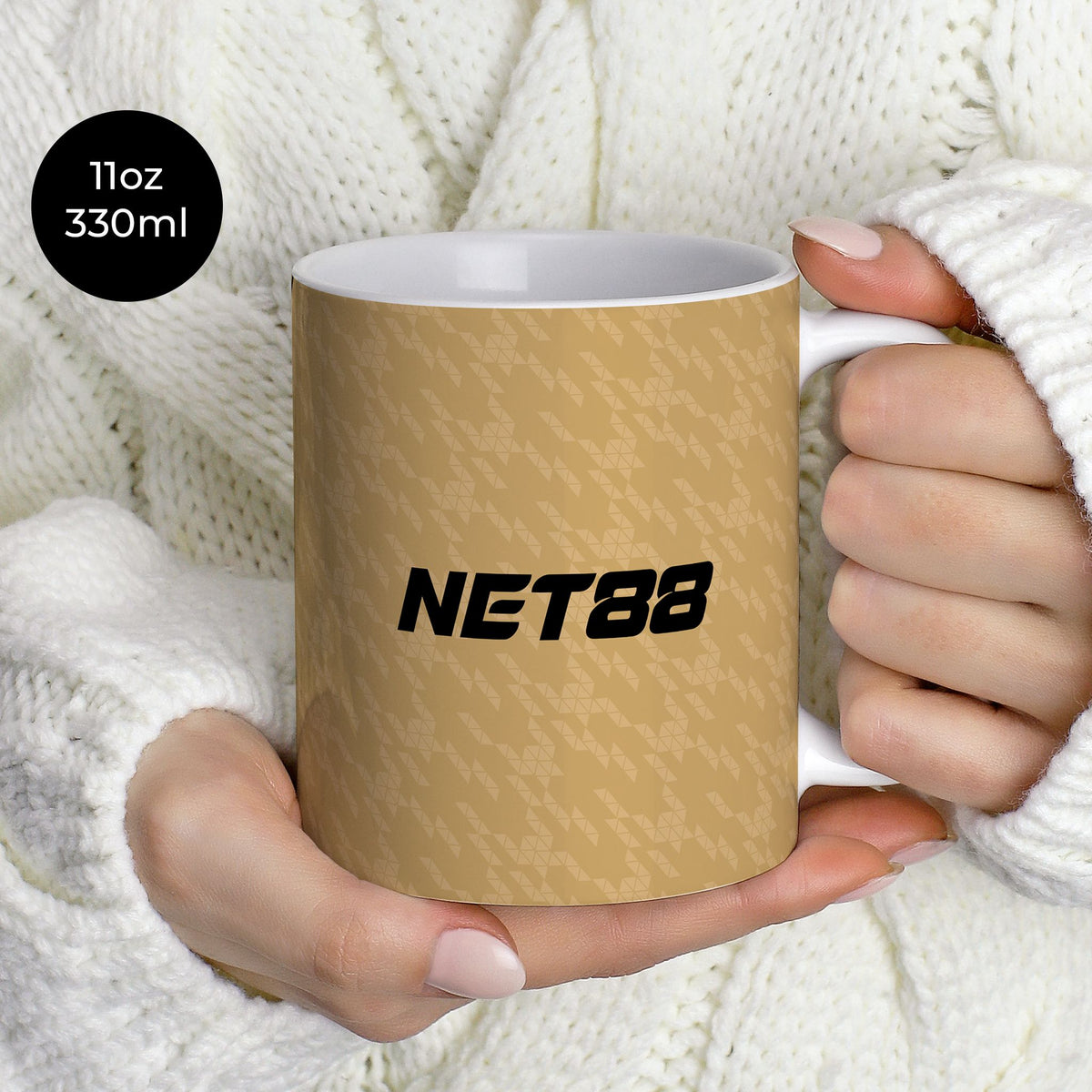 Mug with the Crystal Palace 2025-26 Away football shirt design by RIPA Football