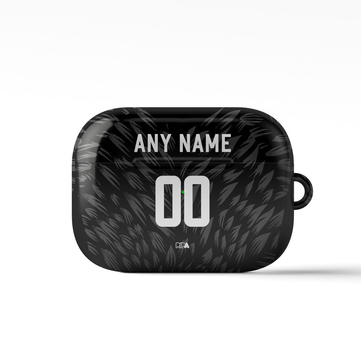 AirPods case with the Crystal Palace 2026-27 Away football shirt design by RIPA Football