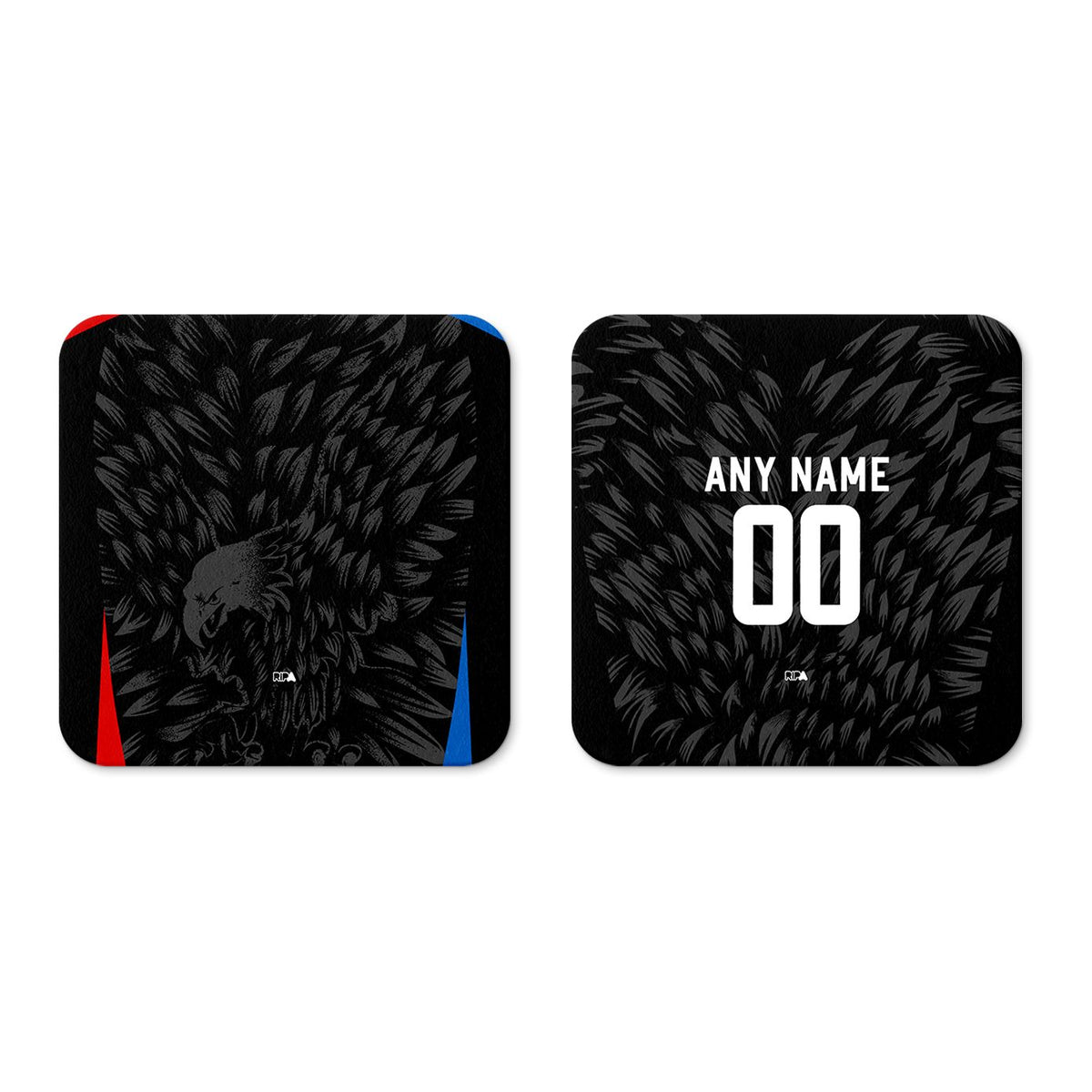 Coaster with the Crystal Palace 2026-27 Away football shirt design by RIPA Football