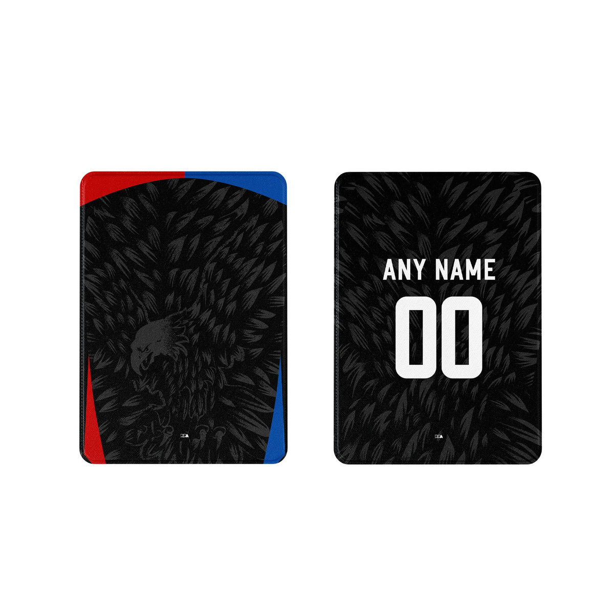 iPad case with the Crystal Palace 2026-27 Away football shirt design by RIPA Football