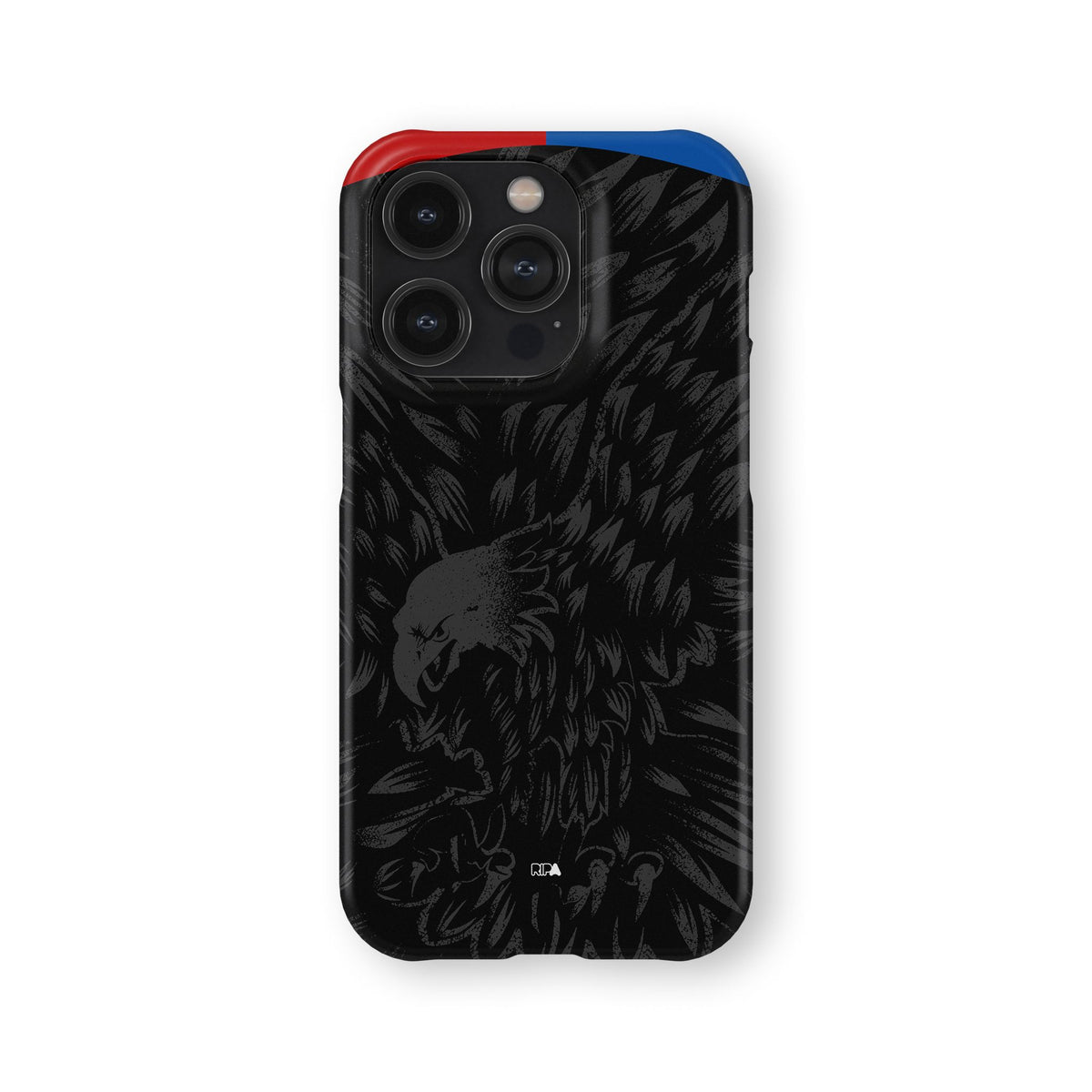 Phone case with the Crystal Palace 2026-27 Away football shirt design by RIPA Football