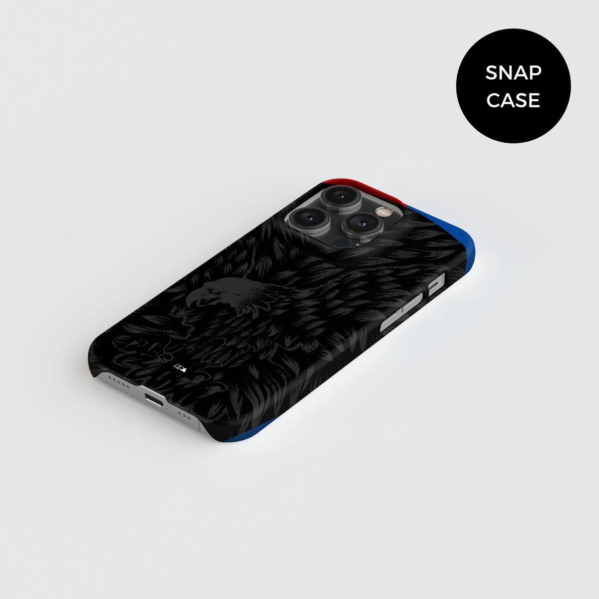Phone case with the Crystal Palace 2026-27 Away football shirt design by RIPA Football