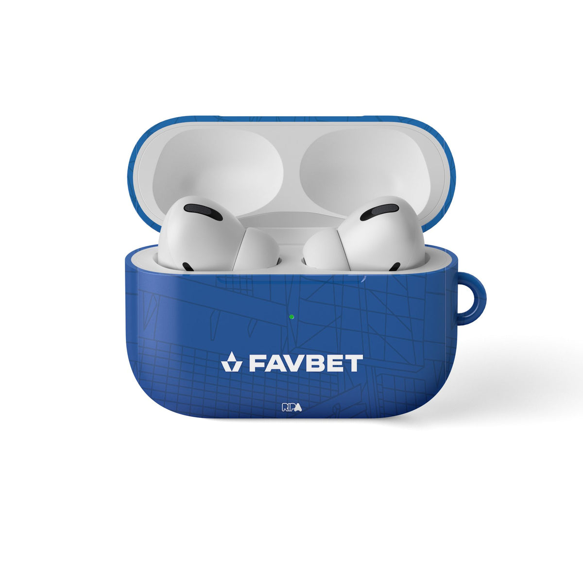 AirPods case with the Dinamo Zagreb 2026-27 Home football shirt design by RIPA Football