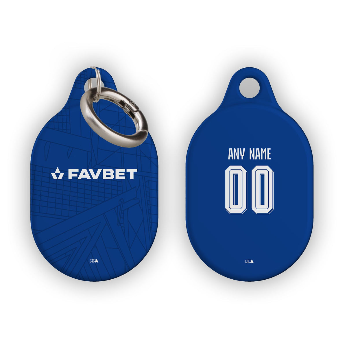 AirTag holder with the Dinamo Zagreb 2026-27 Home football shirt design by RIPA Football