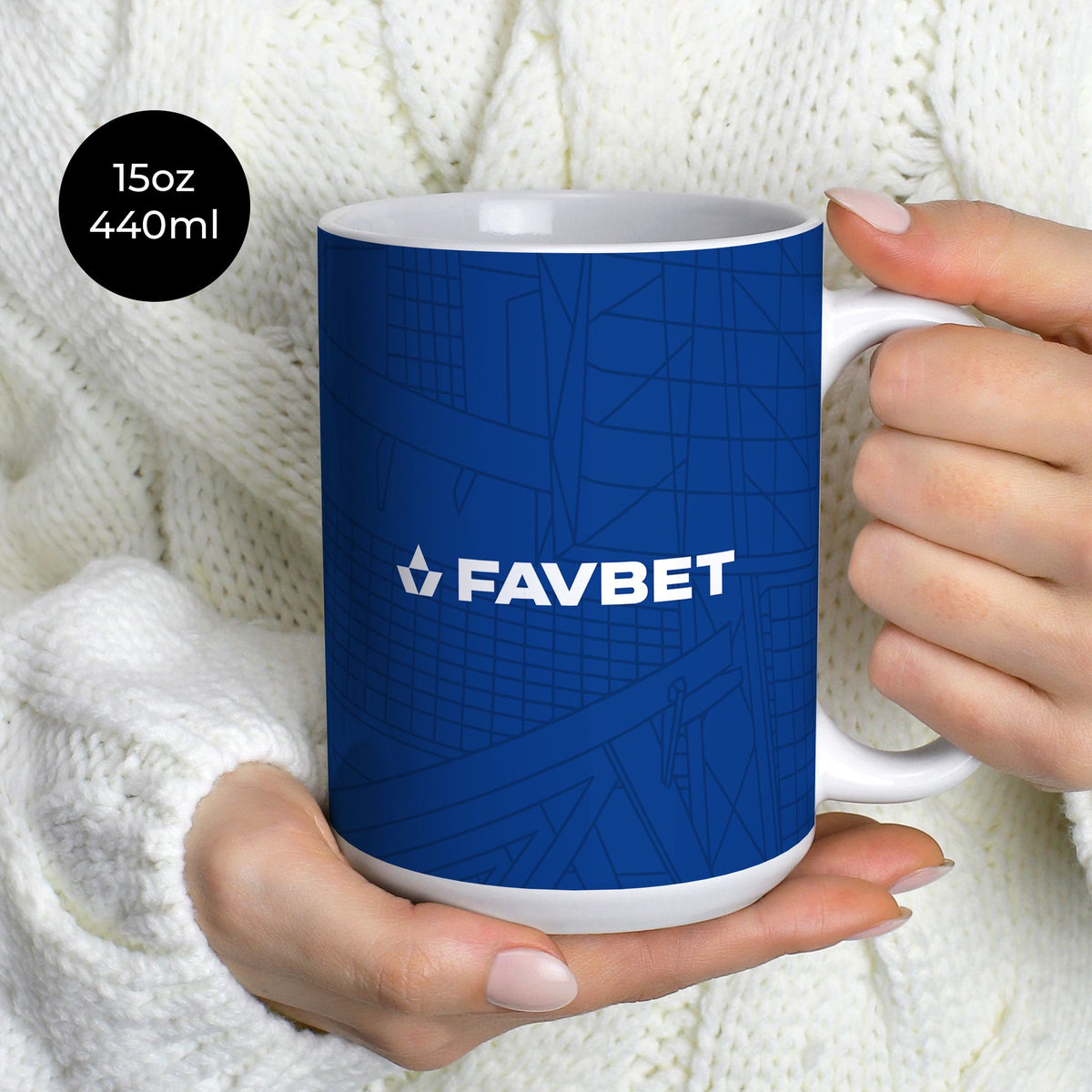 Mug with the Dinamo Zagreb 2026-27 Home football shirt design by RIPA Football