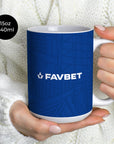Mug with the Dinamo Zagreb 2026-27 Home football shirt design by RIPA Football