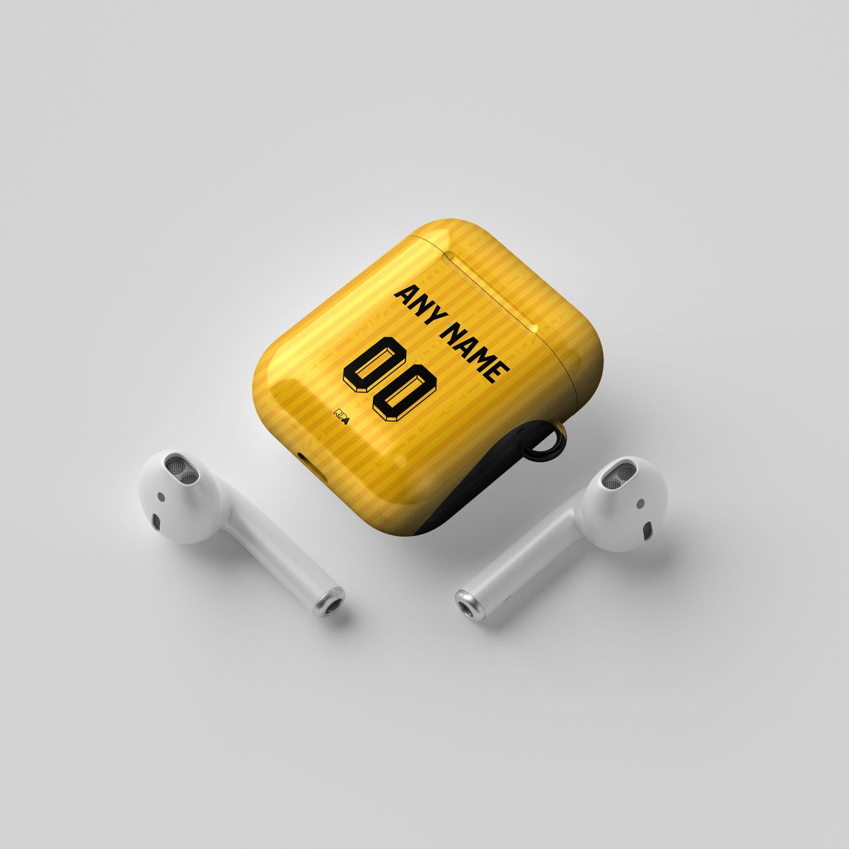 AirPods case with the Dynamo Dresden 2026-27 Home football shirt design by RIPA Football
