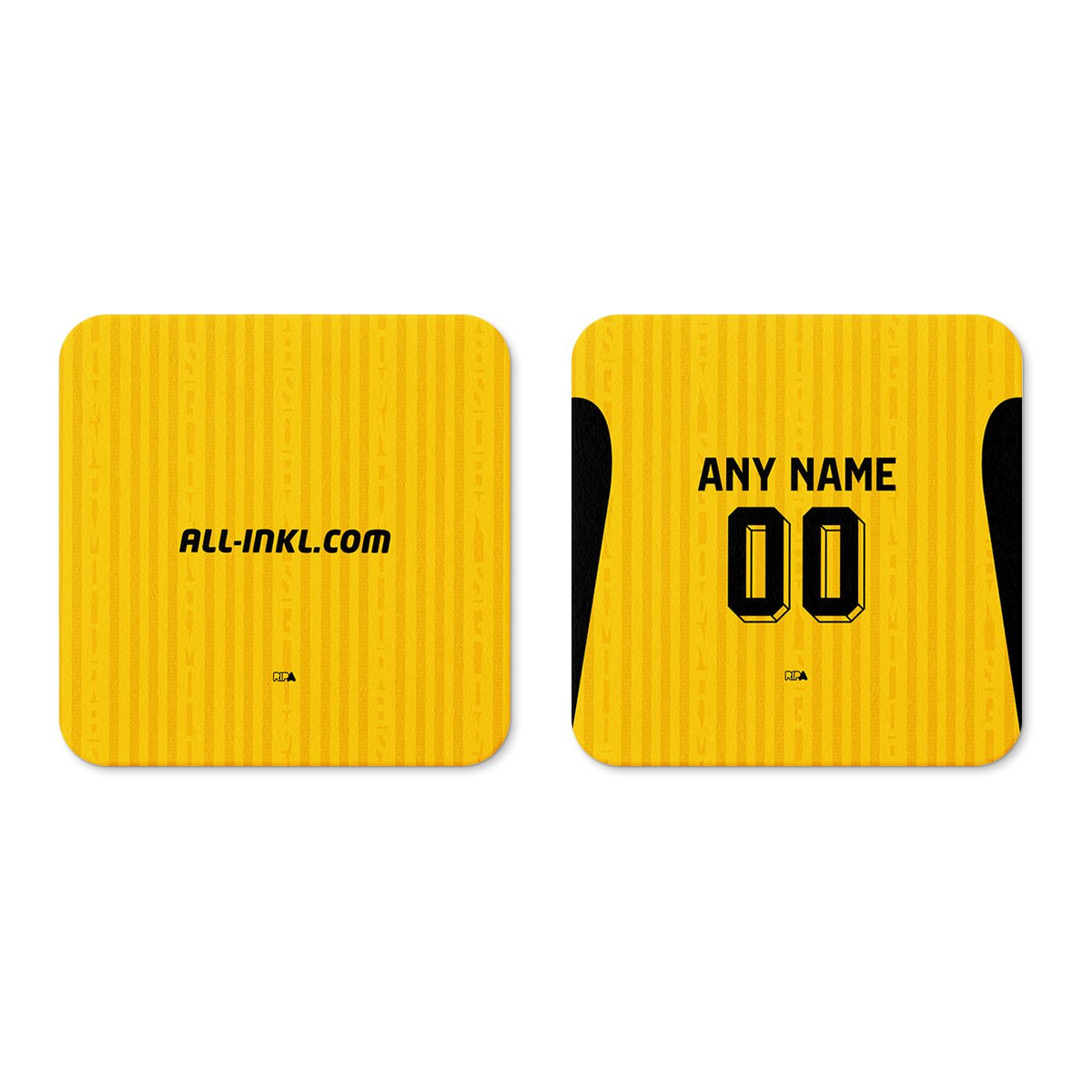 Coaster with the Dynamo Dresden 2026-27 Home football shirt design by RIPA Football