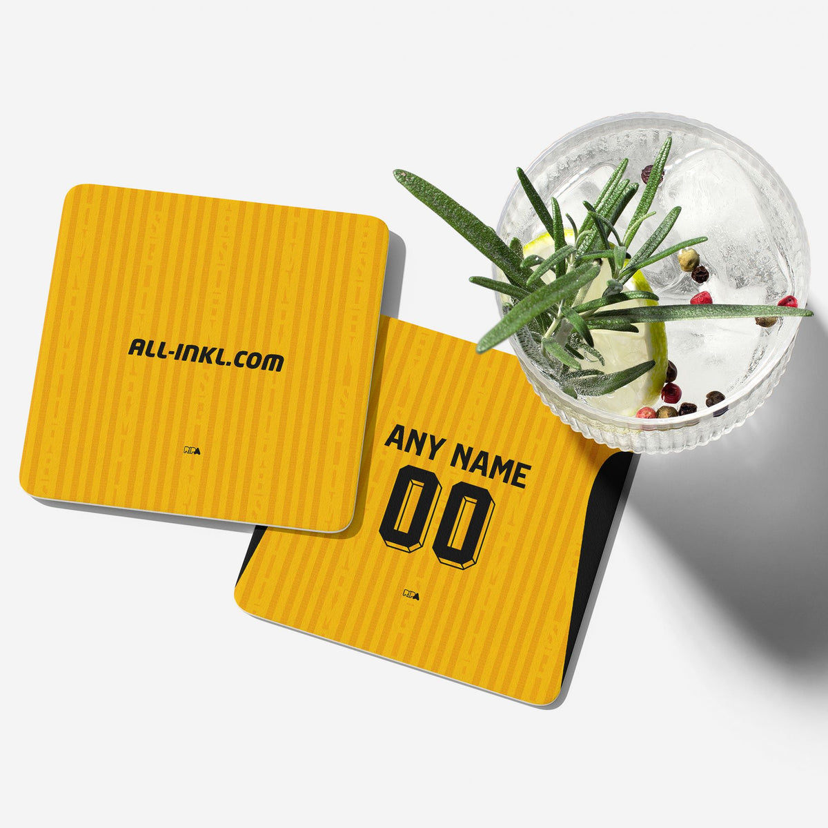 Coaster with the Dynamo Dresden 2026-27 Home football shirt design by RIPA Football