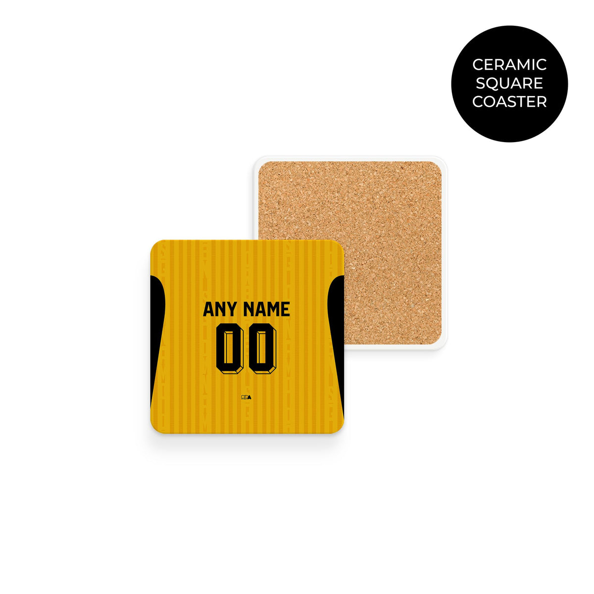 Coaster with the Dynamo Dresden 2026-27 Home football shirt design by RIPA Football