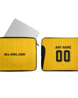 Laptop sleeve with the Dynamo Dresden 2026-27 Home football shirt design by RIPA Football