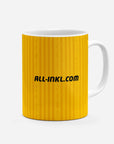 Mug with the Dynamo Dresden 2026-27 Home football shirt design by RIPA Football