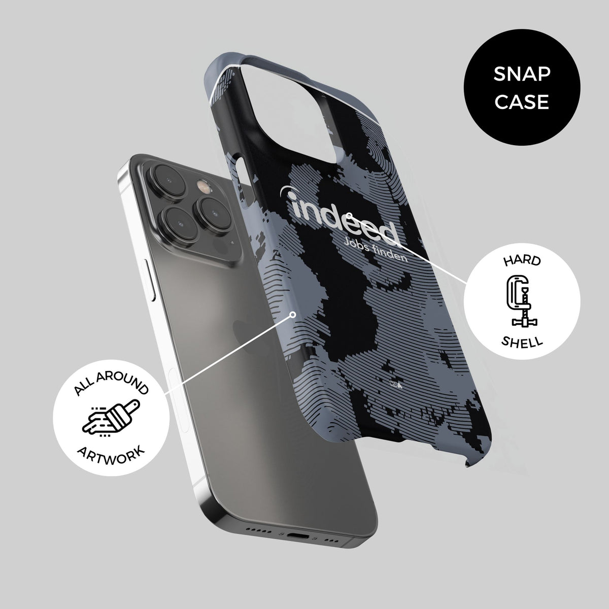 Phone case with the Eintracht Frankfurt 2025-26 Third football shirt design by RIPA Football