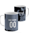 Mug with the Eintracht Frankfurt 2025-26 Third football shirt design by RIPA Football